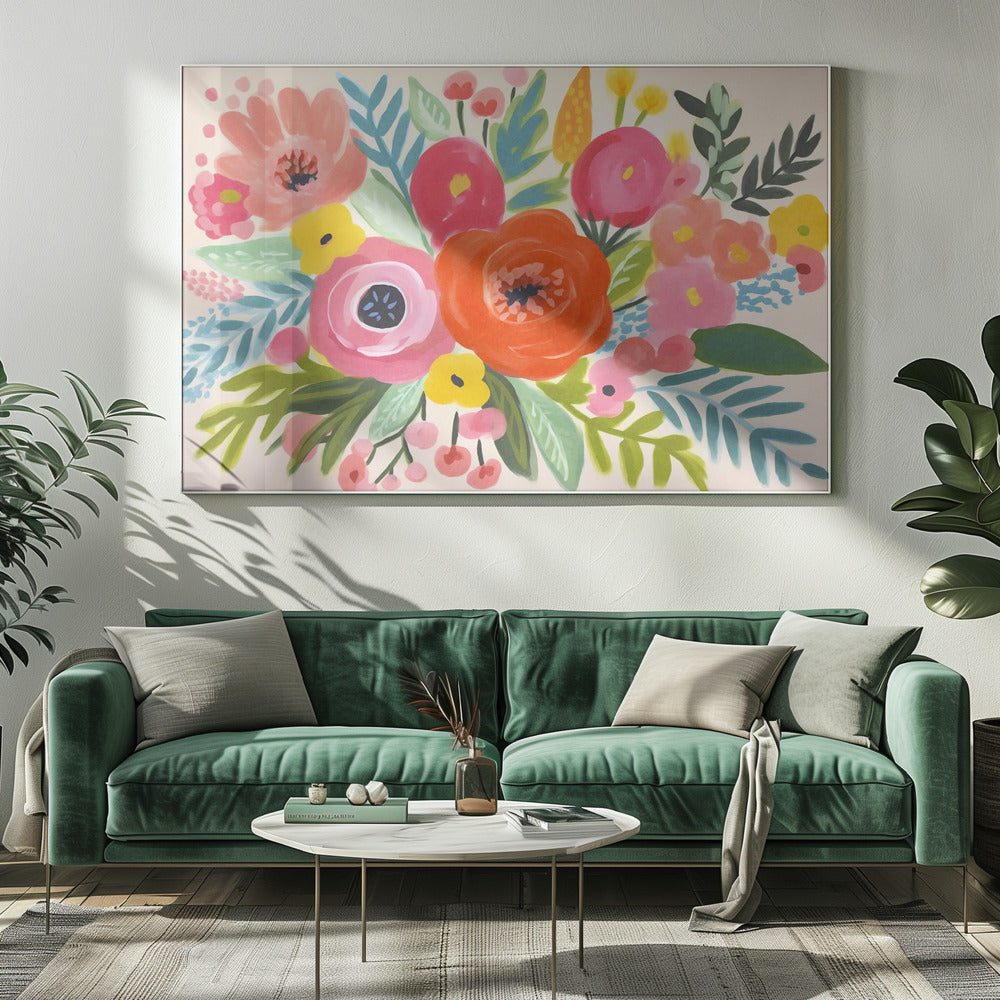 Whimsy Flower Bouquet | Canvas