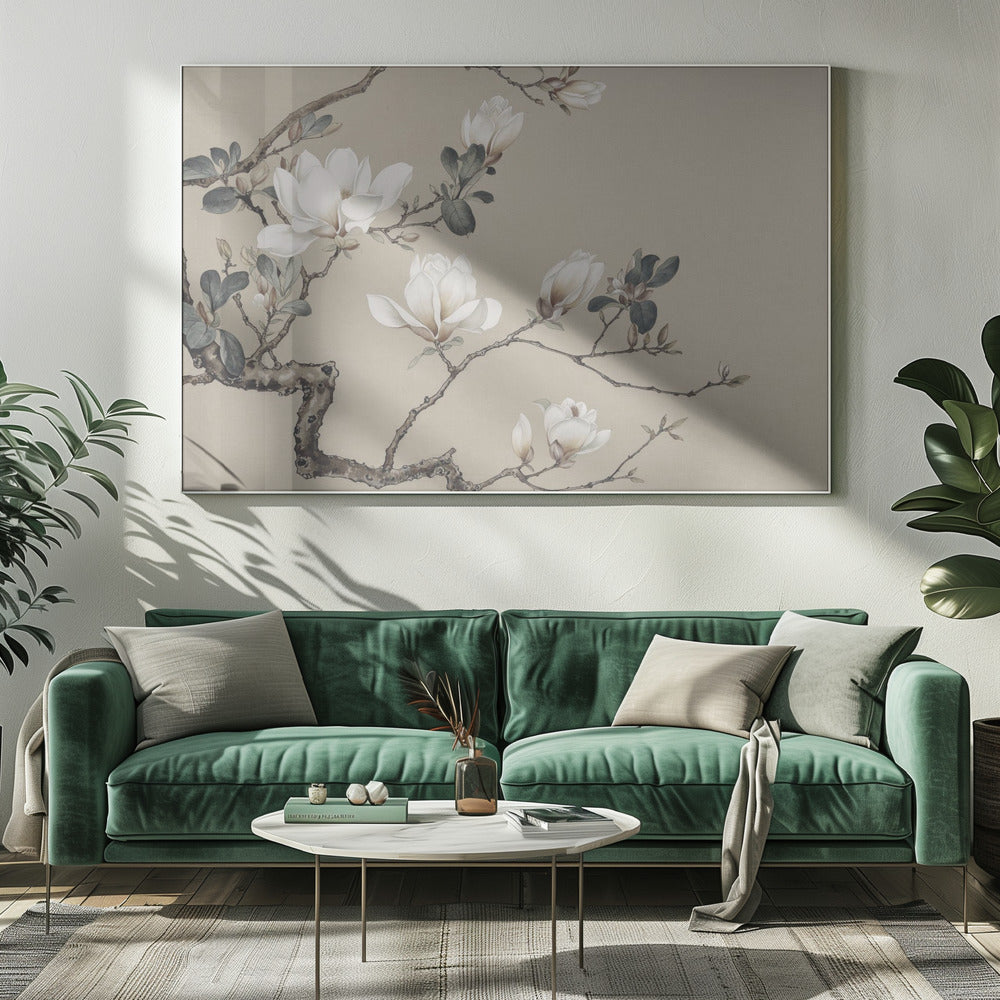 Chinoiserie Magnolia Blooms | Canvas
