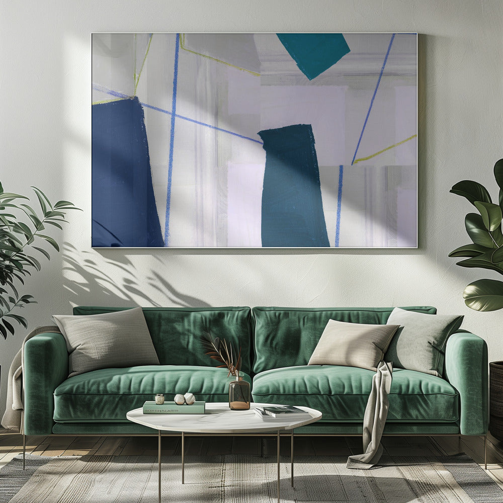 Abstract Composition In Blue 2 | Canvas