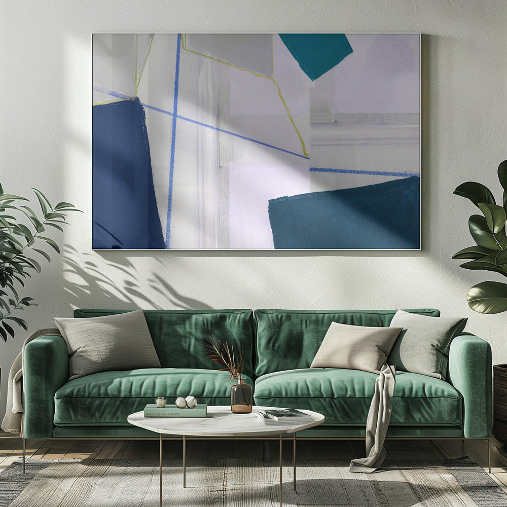 Abstract Composition In Blue 1 | Canvas