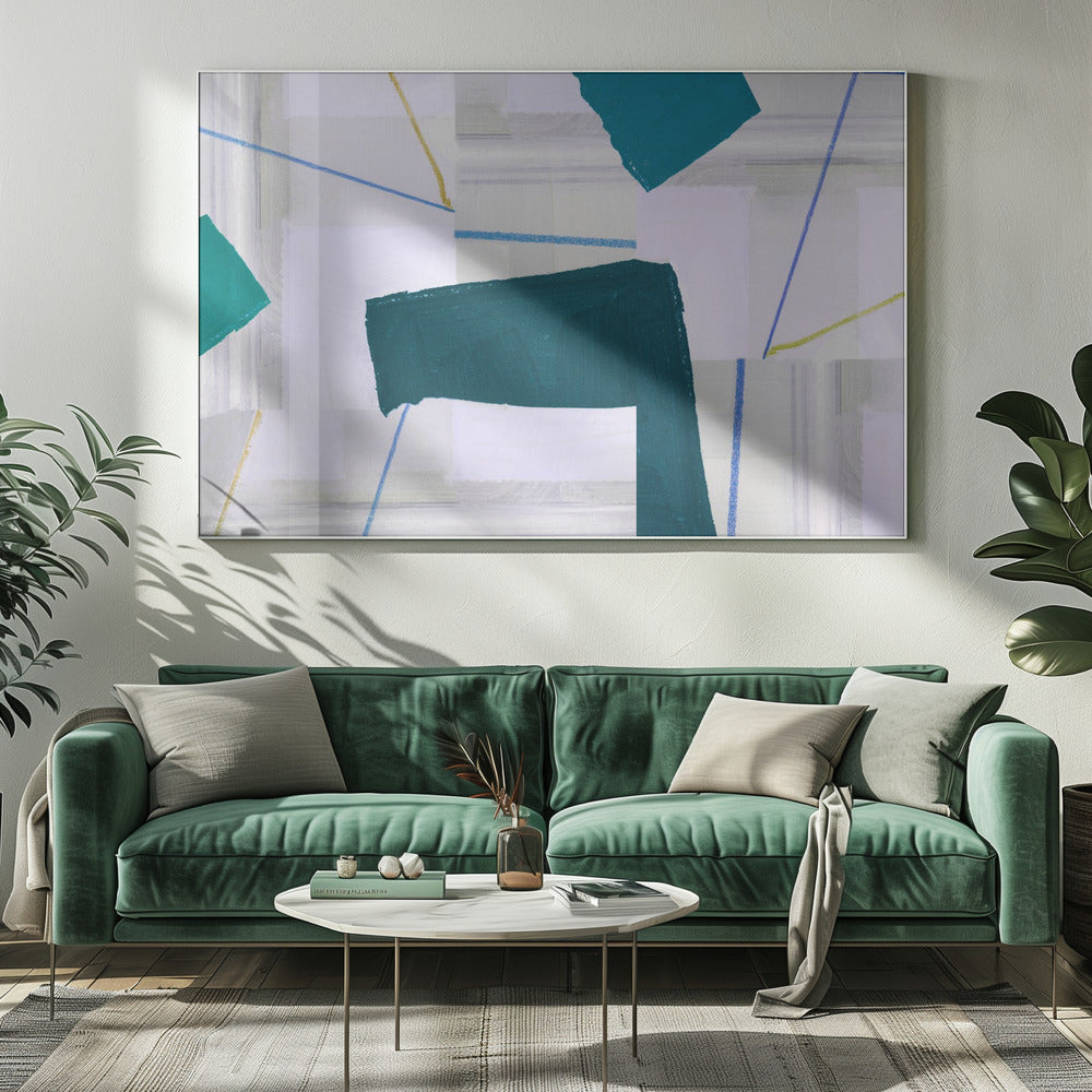 Abstract Composition In Blue 3 | Canvas