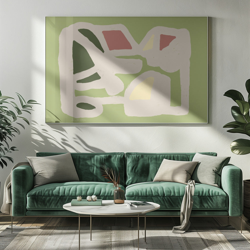 Green and pink ABSTRACT | Canvas
