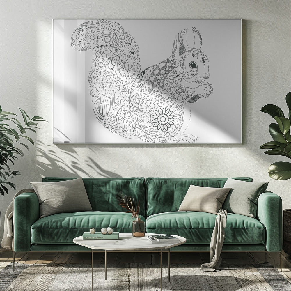 Ornate Squirrel Design | Canvas