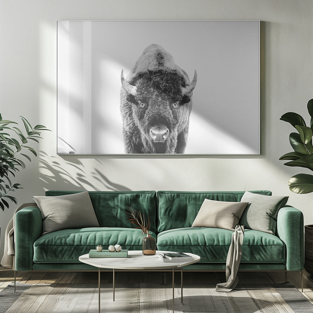 Bison Bw | Canvas