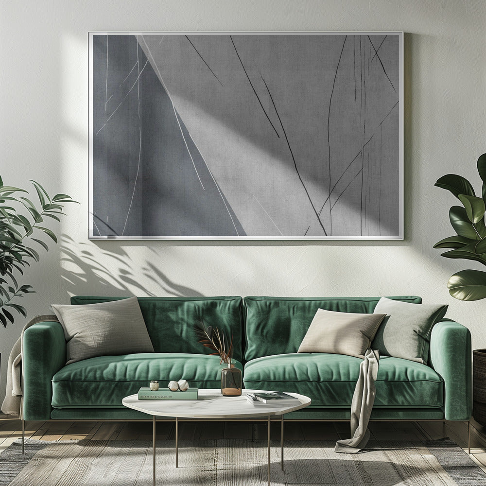 Abstract Lines on Grey | Canvas