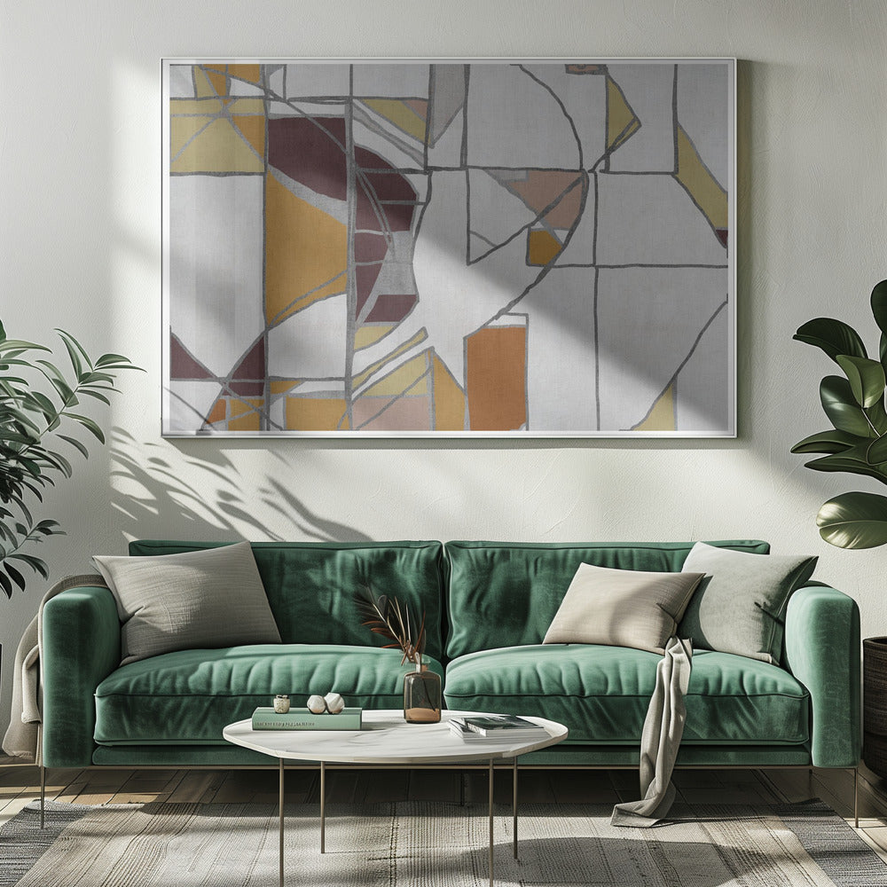 Abstract Geometric Forms in Warm Tones | Canvas