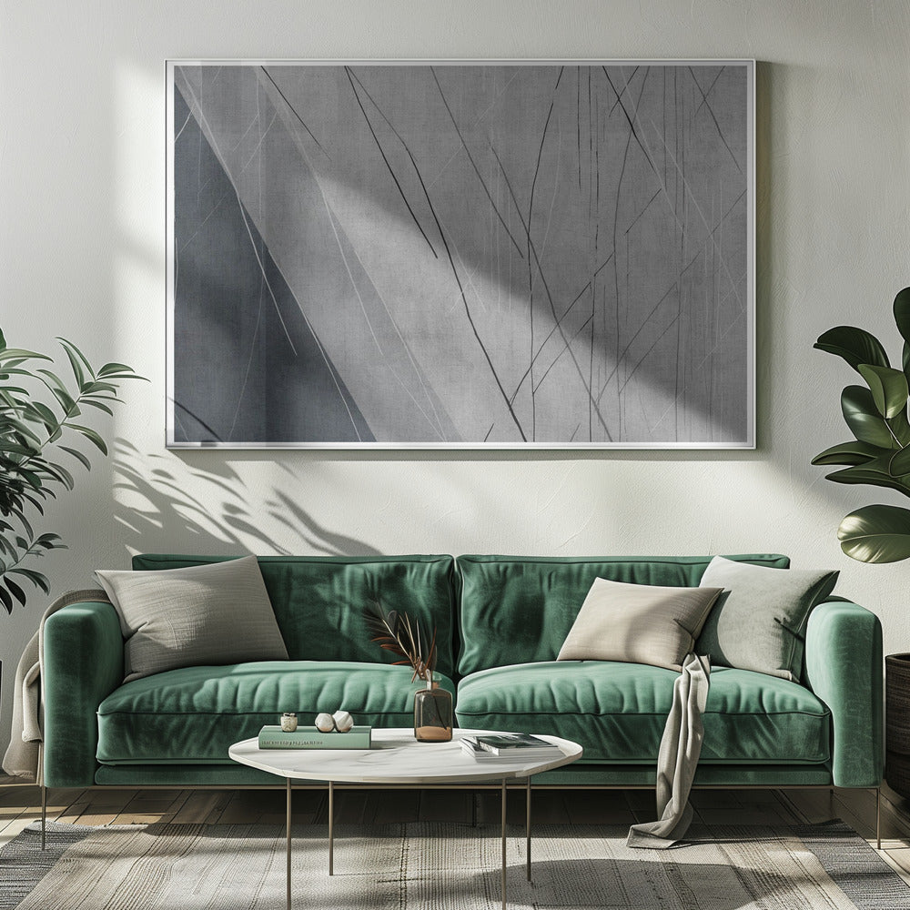 Abstract Lines on Grey | Canvas