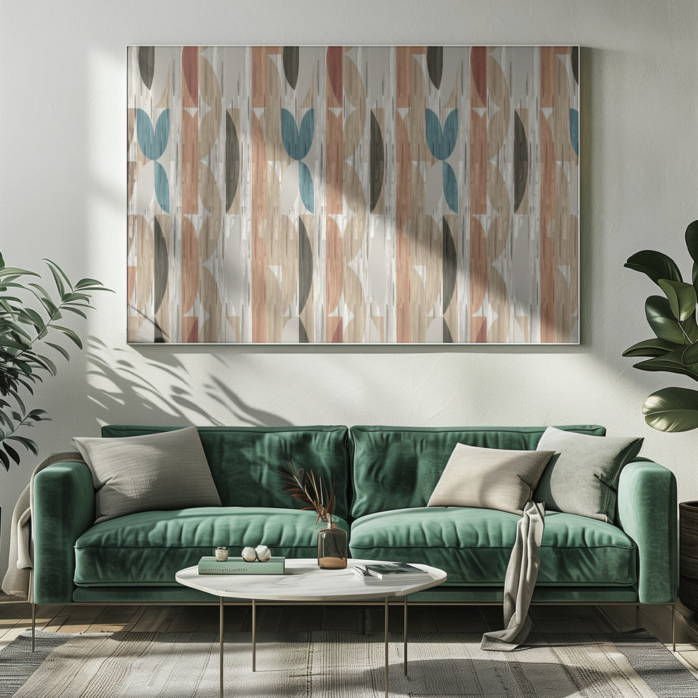 Retro Modern Shapes With Geometric Abstract Design | Canvas