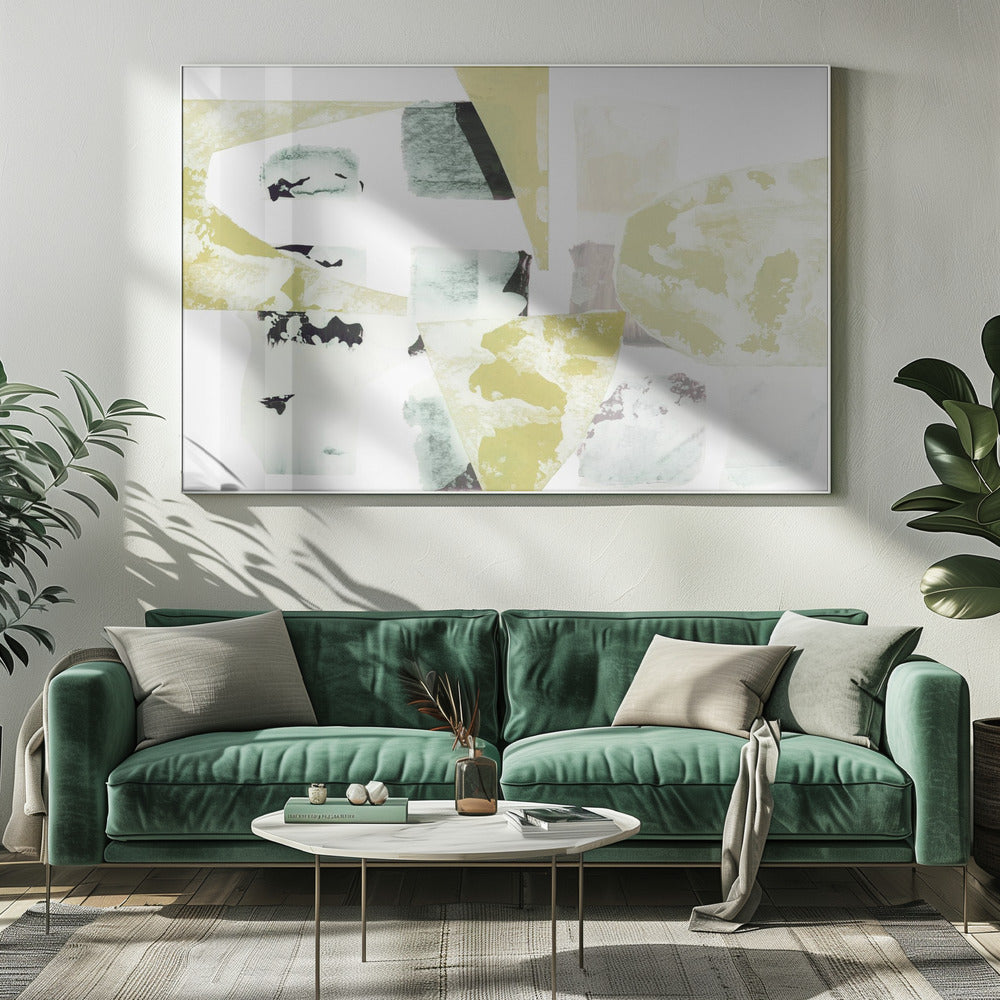 Lemon Grey Geometry | Canvas