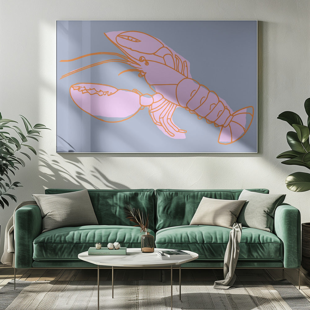 Neon Lobster Vibes | Canvas