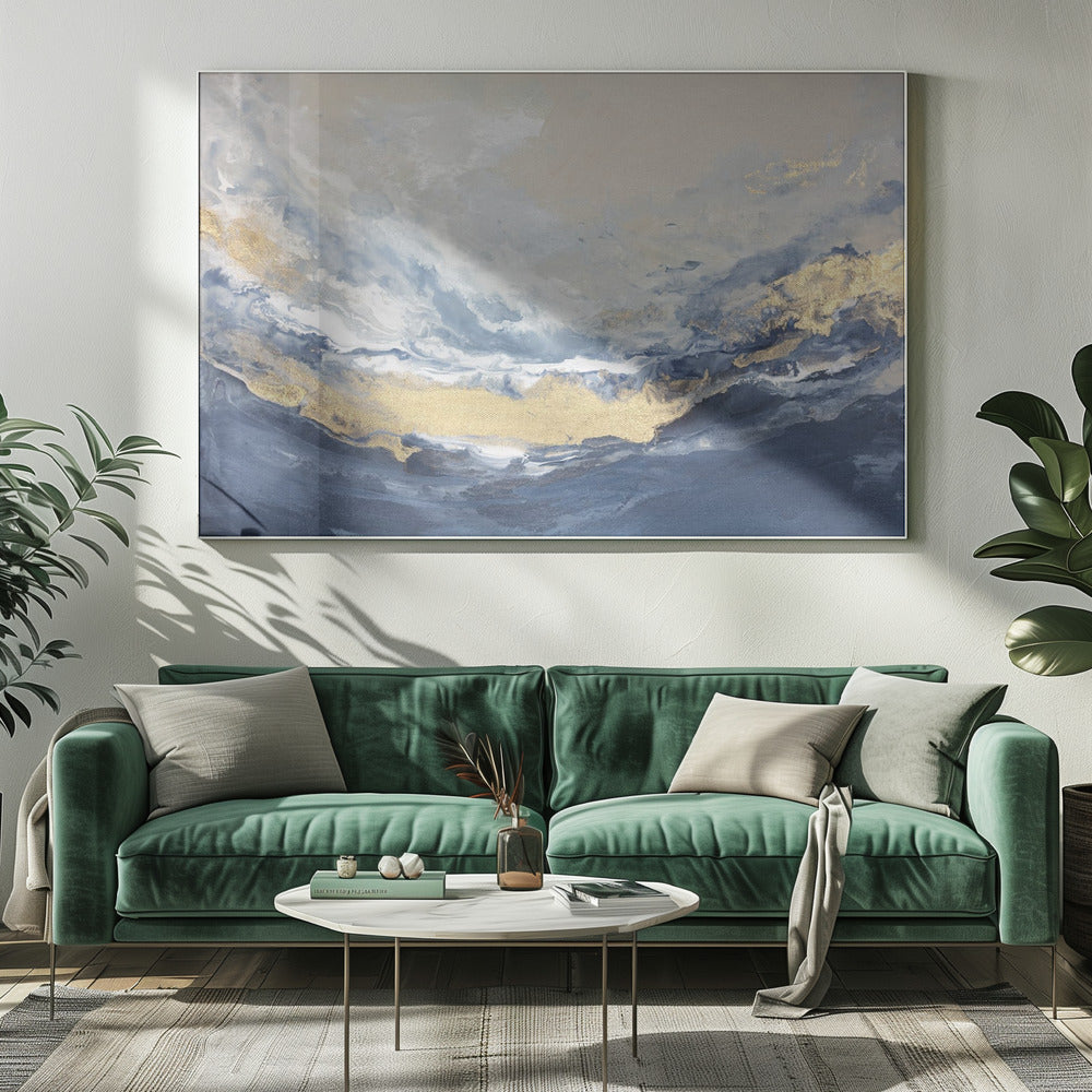 Golden Horizon Waves | Canvas