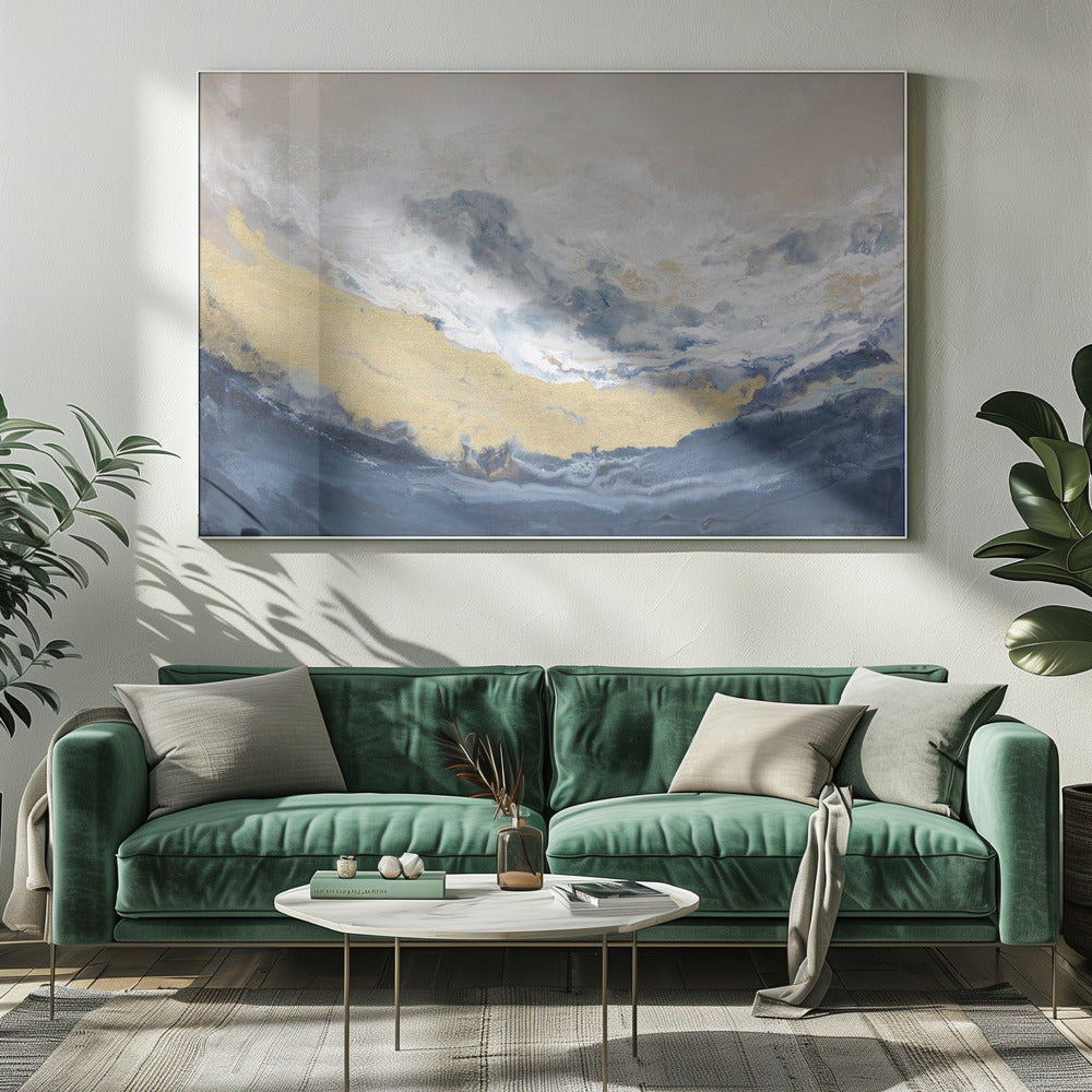 Golden Horizon Wave | Canvas