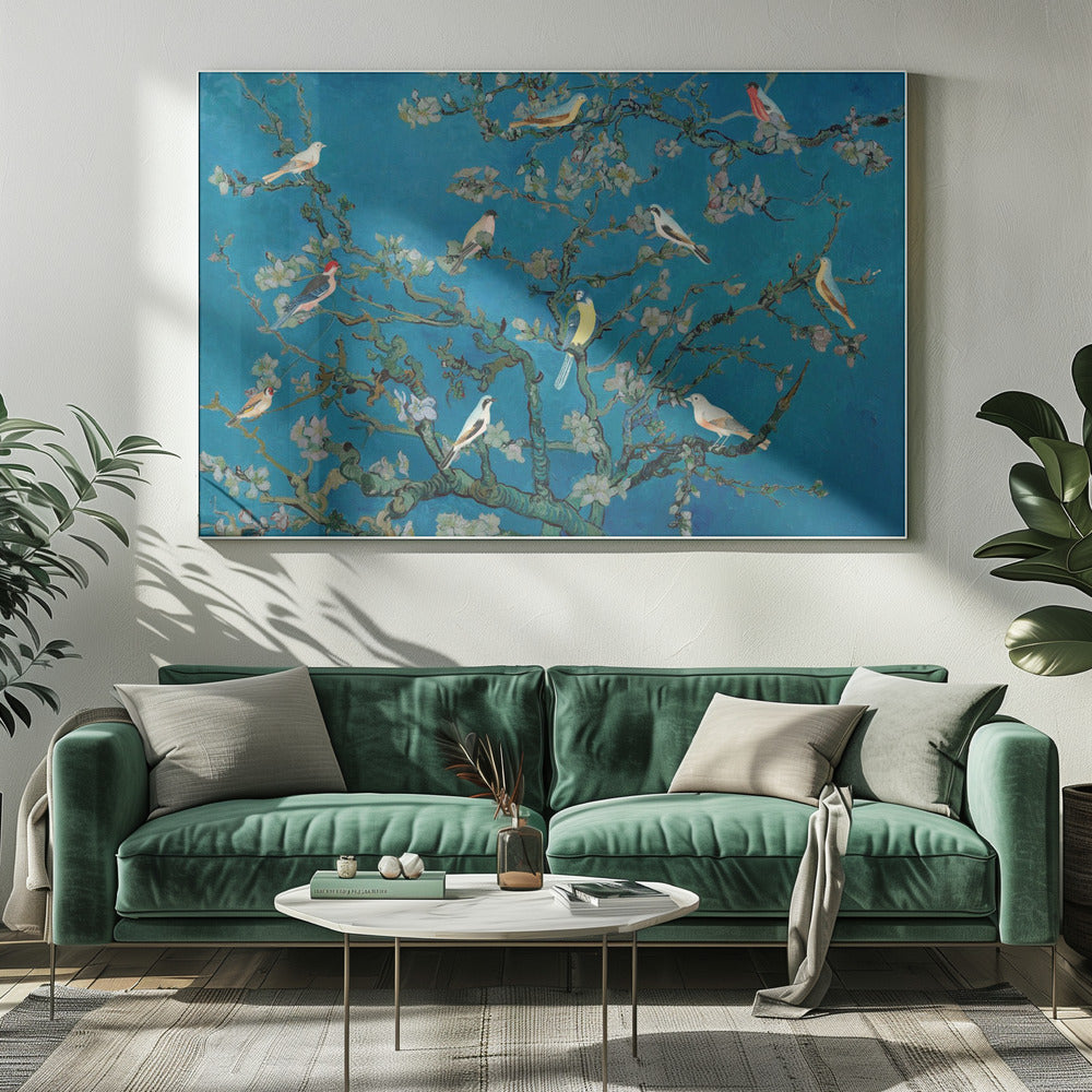 Birds In the Almond Blossom | Canvas