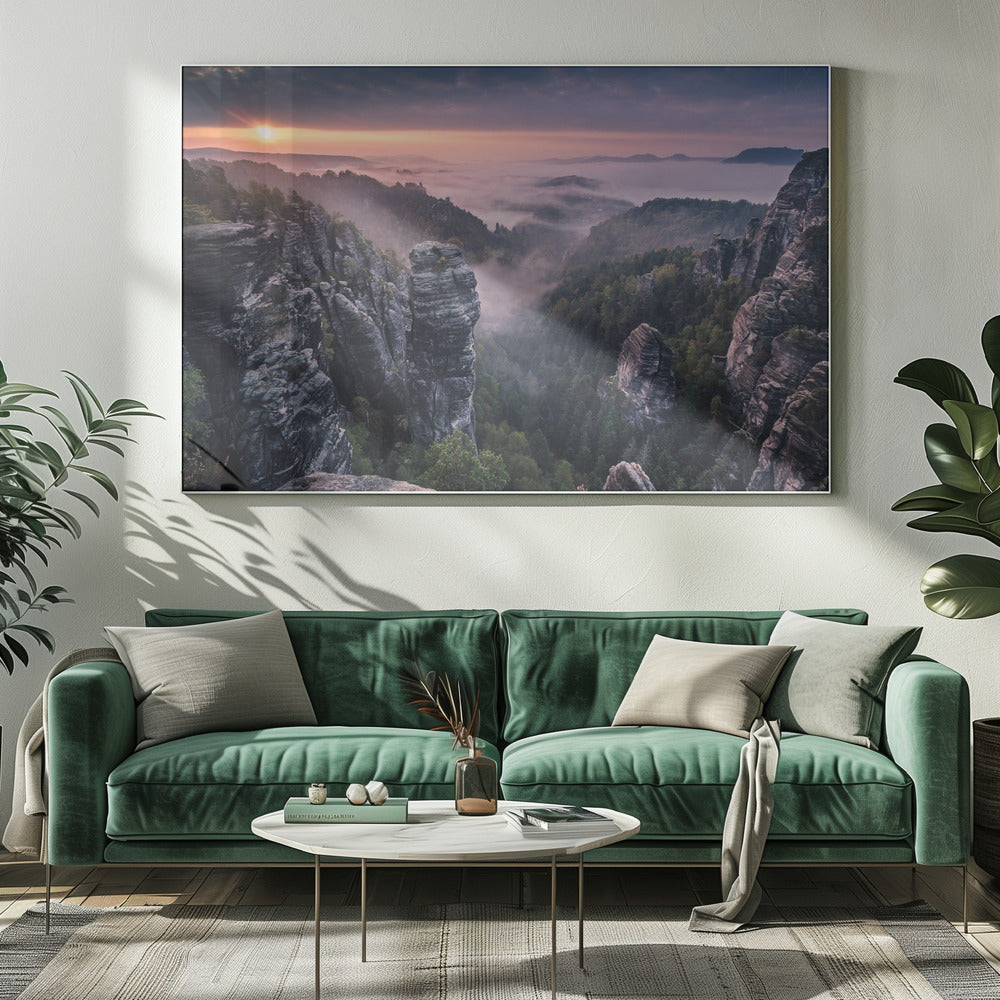 Sunrise on the Rocks | Canvas