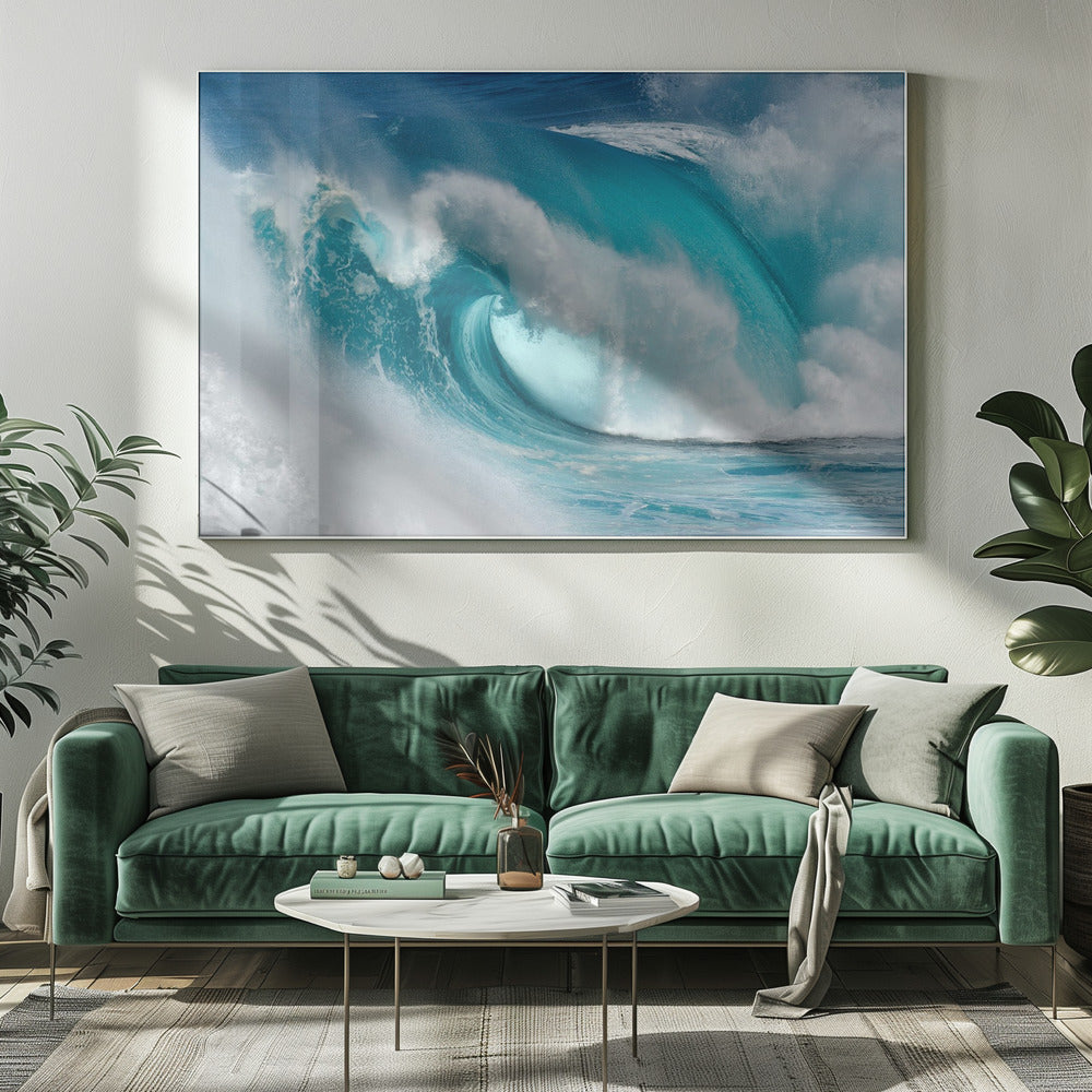 When the ocean turns into blue fire | Canvas