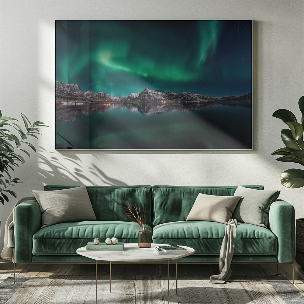Lofoten Aurora Reflection | Canvas