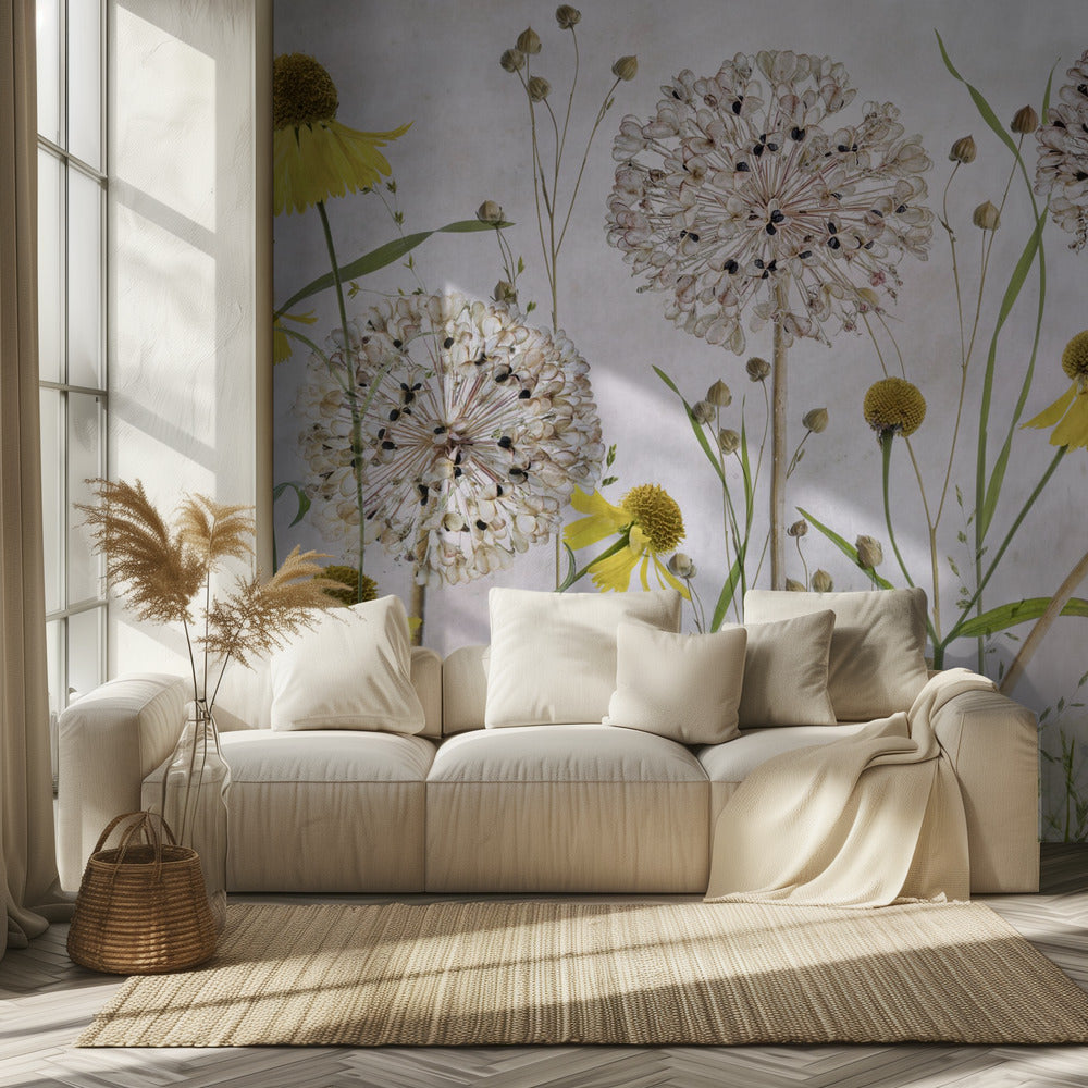 Alliums and heleniums | Wallpaper