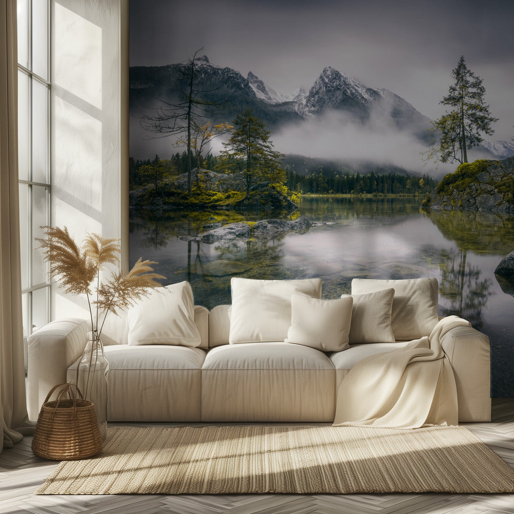 Rainy morning at Hintersee (Bavaria) | Wallpaper