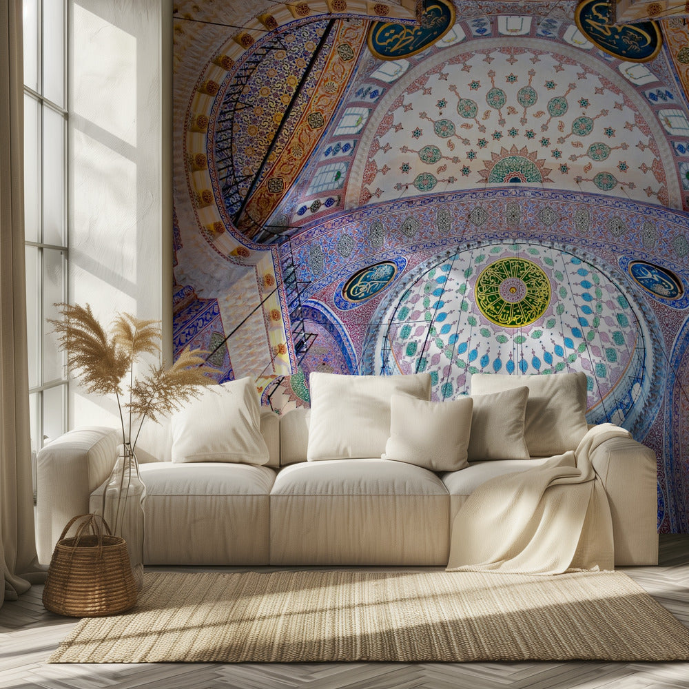 The Blue Mosque – The Sultan Ahmed Mosque. Columns and Main Domes. Istanbul. Turkey © Nora de Ang | Wallpaper