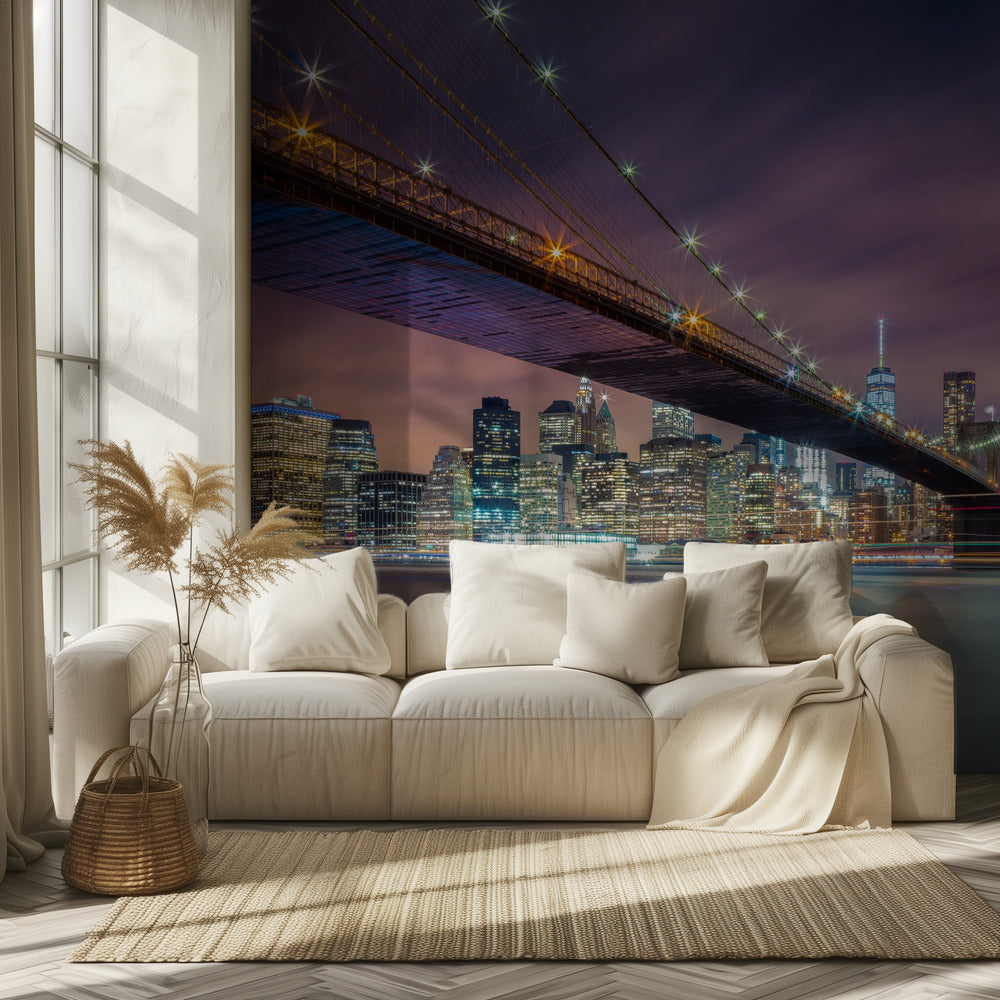 Brooklyn Bridge at Night | Wallpaper