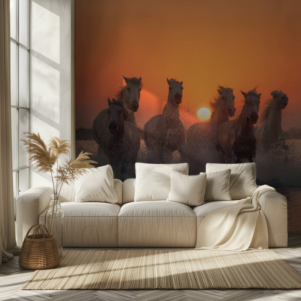 Sunset in Camargue | Wallpaper