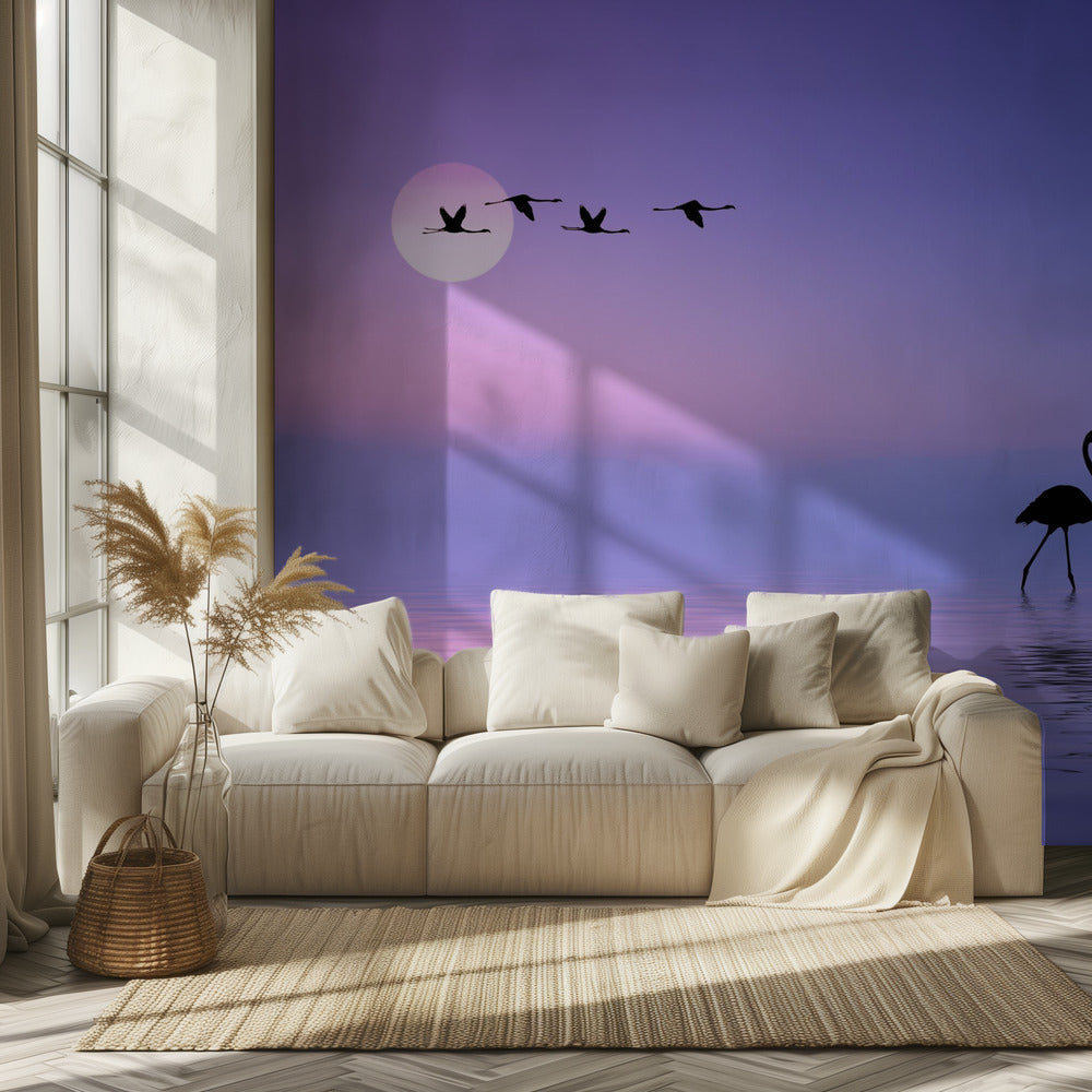 Flying Flamingo | Wallpaper