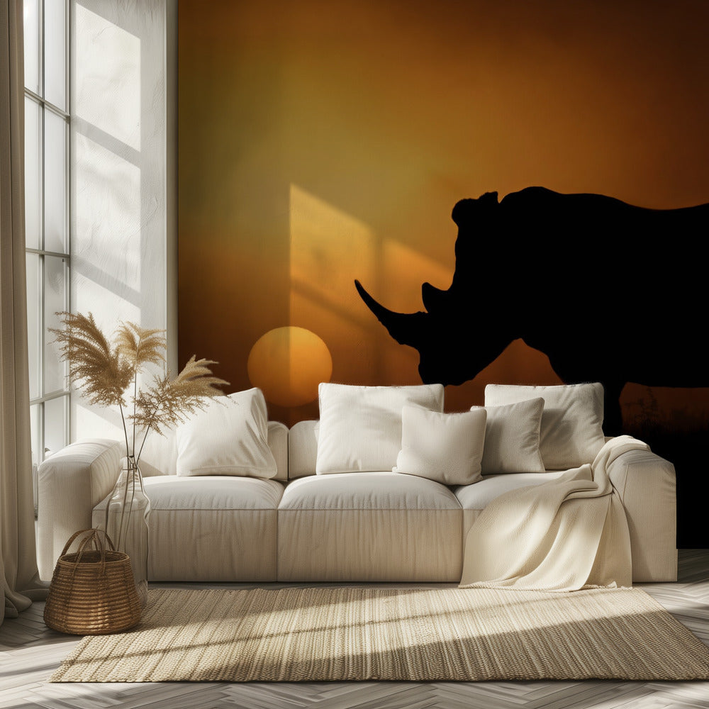 Rhino Sunrise | Wallpaper