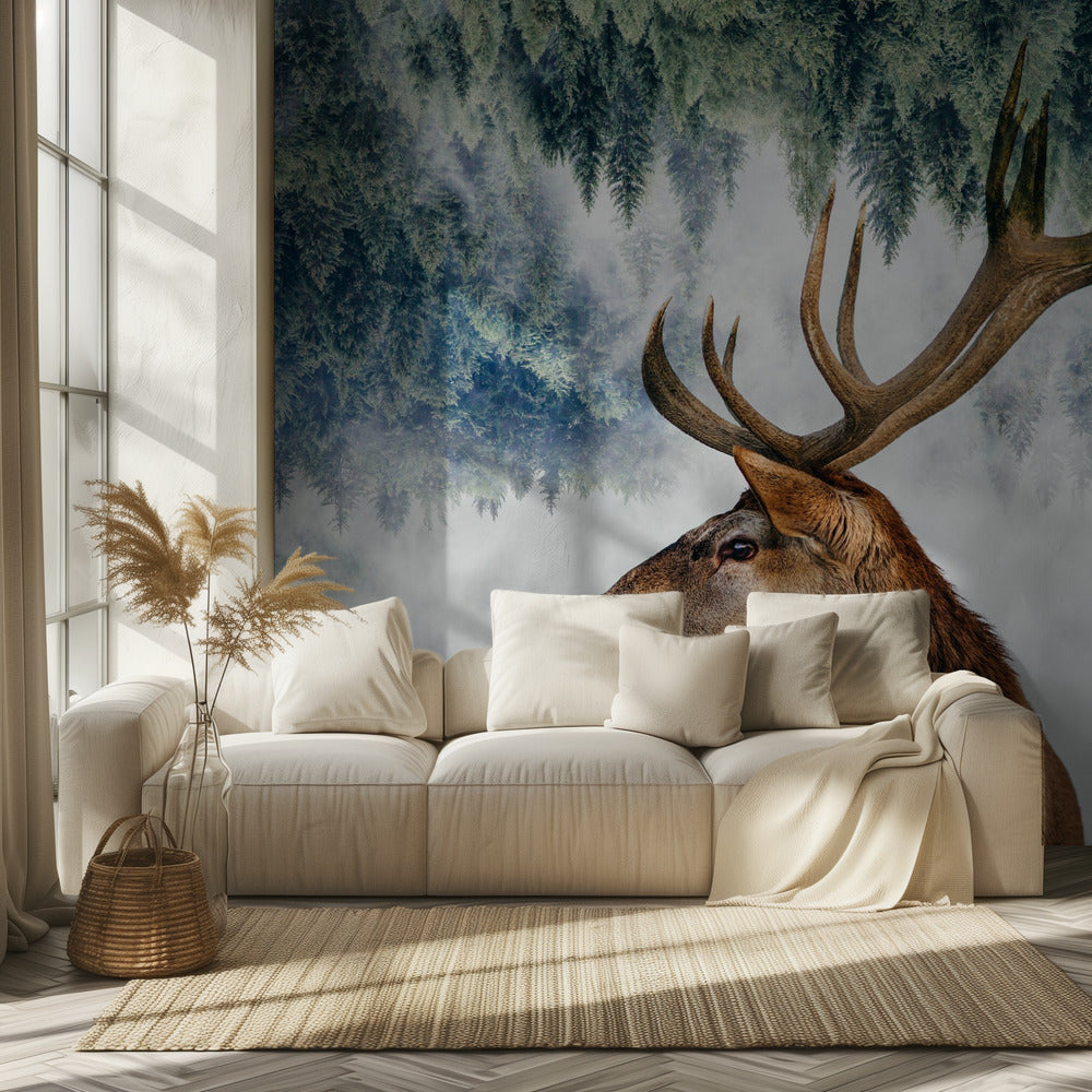 The Deer and the woods | Wallpaper