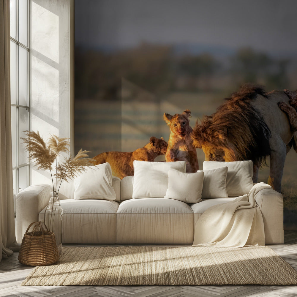 Dad and kids | Wallpaper