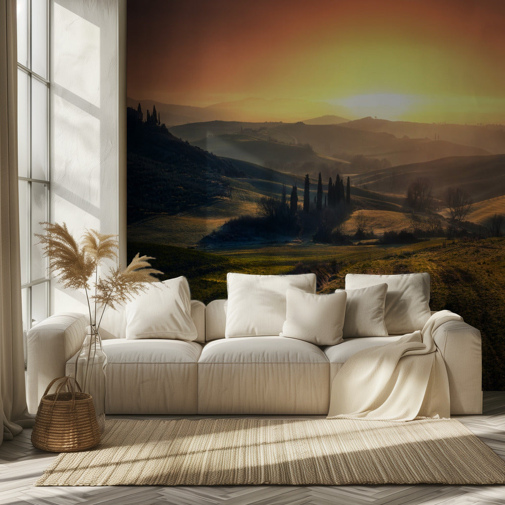Val d'Orcia in the morning | Wallpaper