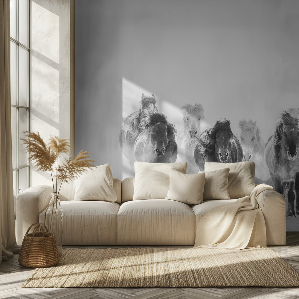 Running in the snow | Wallpaper