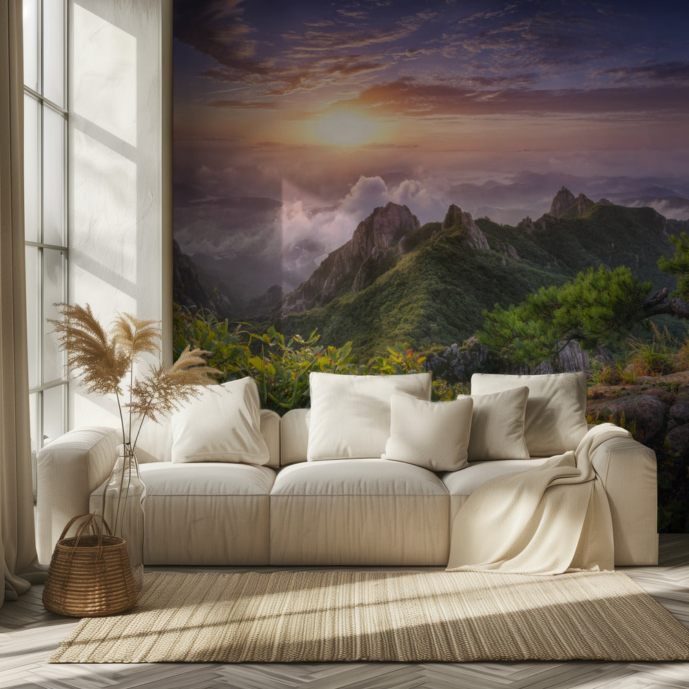 Pine tree on the rock | Wallpaper