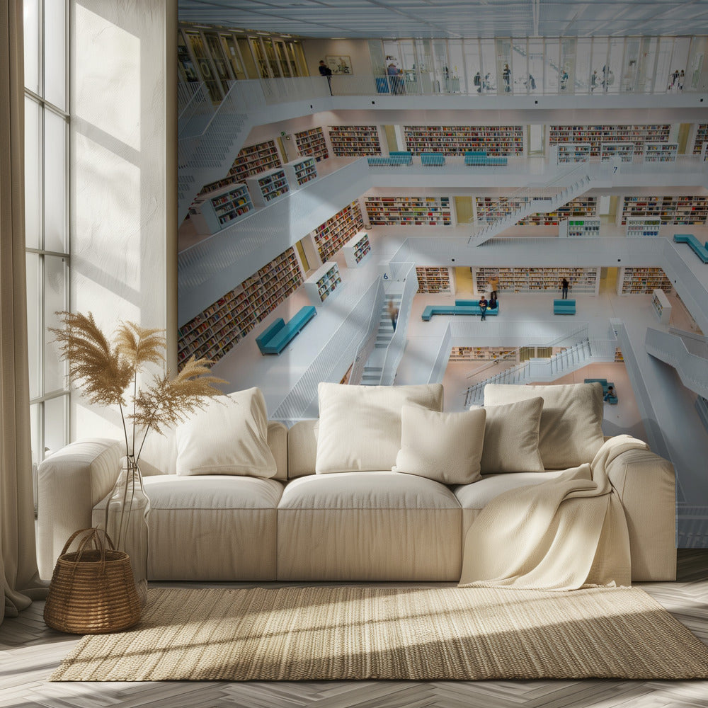 library Stuttgart | Wallpaper