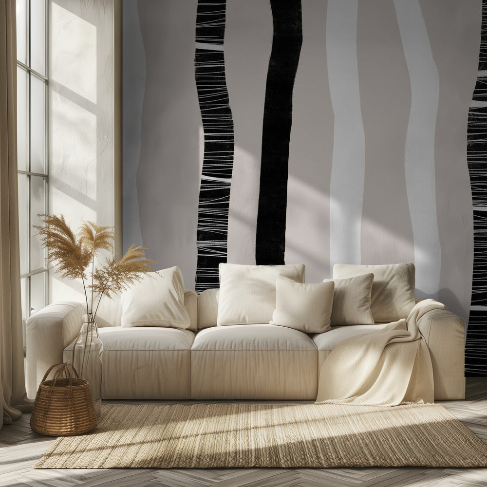vertical Black And White Stripes | Wallpaper
