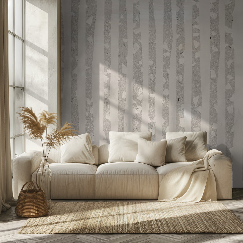 Vertical Gray And White Stripes | Wallpaper