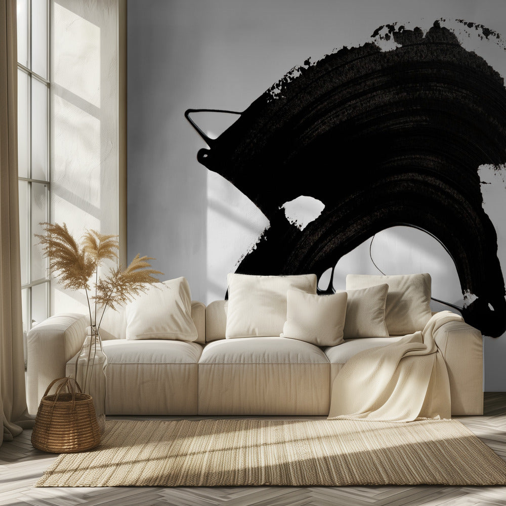 Black Abstract Stroke | Wallpaper