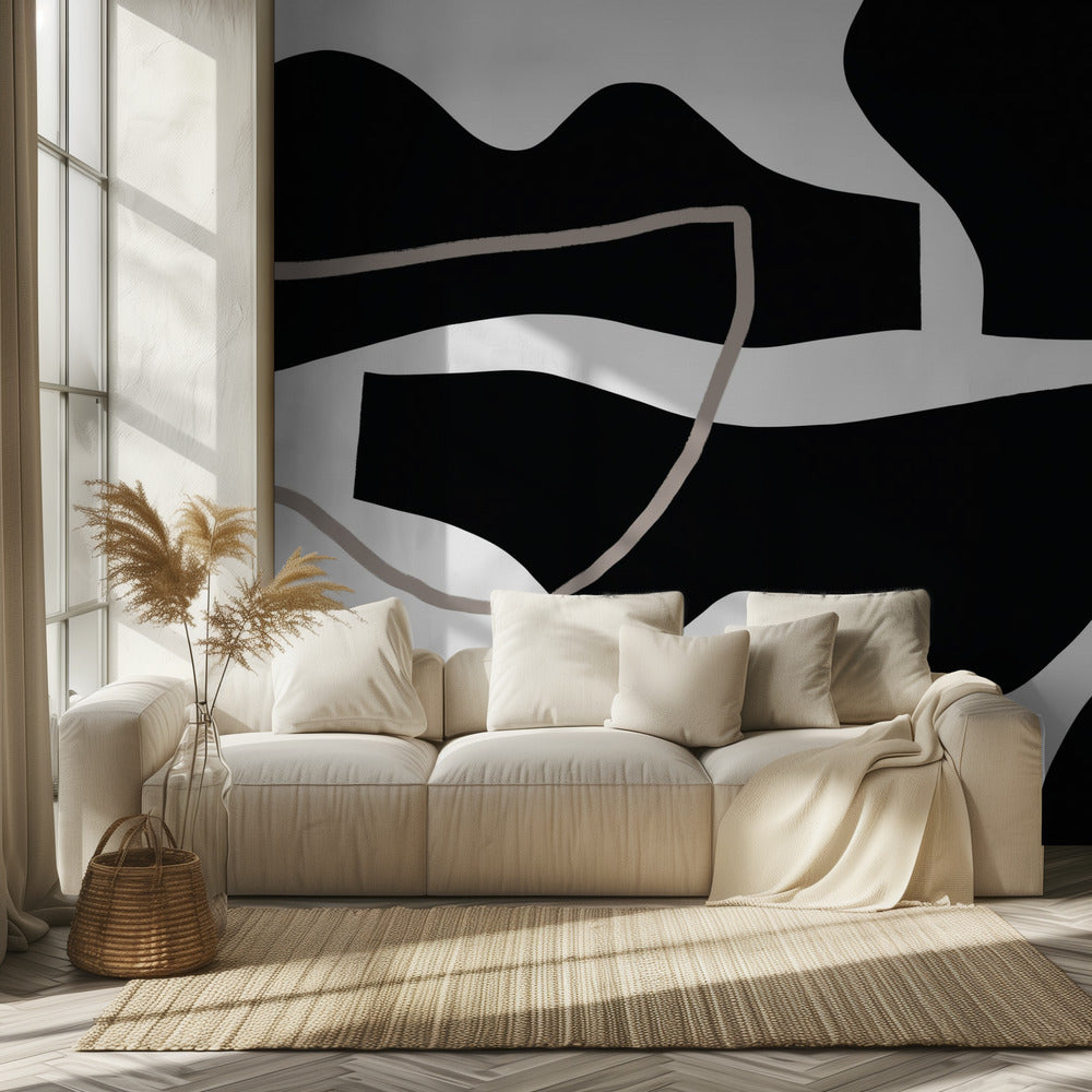 Black Shapes On A  White Background | Wallpaper