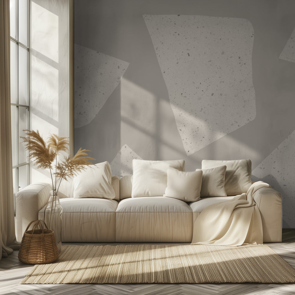 Irregular Light Beige Shapes | Wallpaper