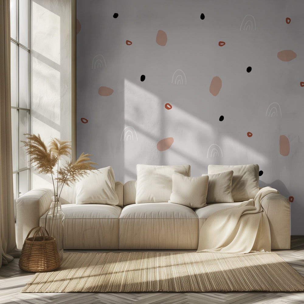 Scattered Organic Shapes | Wallpaper