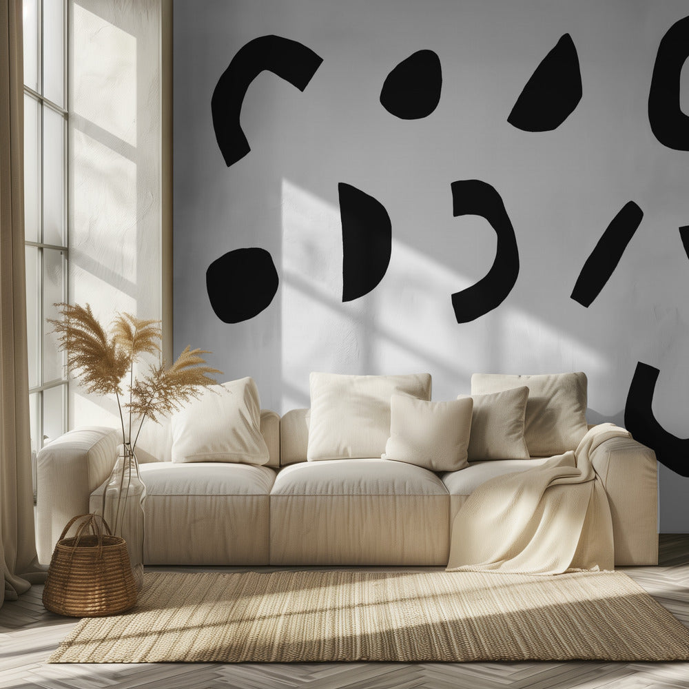 Black Geometric Shapes | Wallpaper