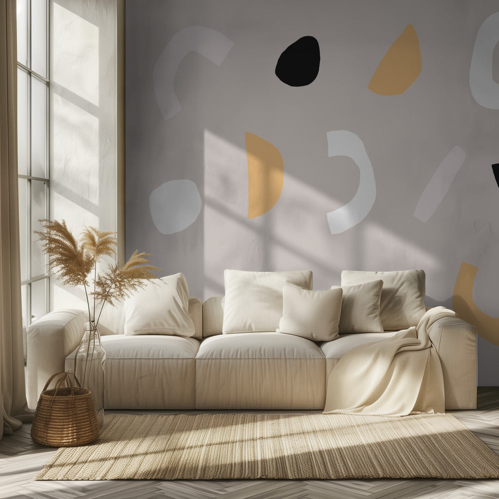 Geometric Shapes in Neutral Tones | Wallpaper