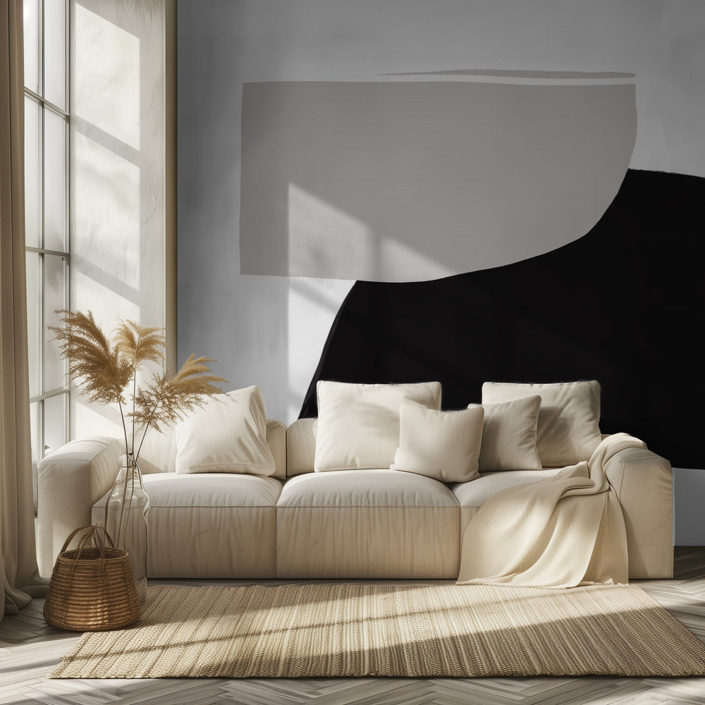 Monochrome Organic Shapes | Wallpaper