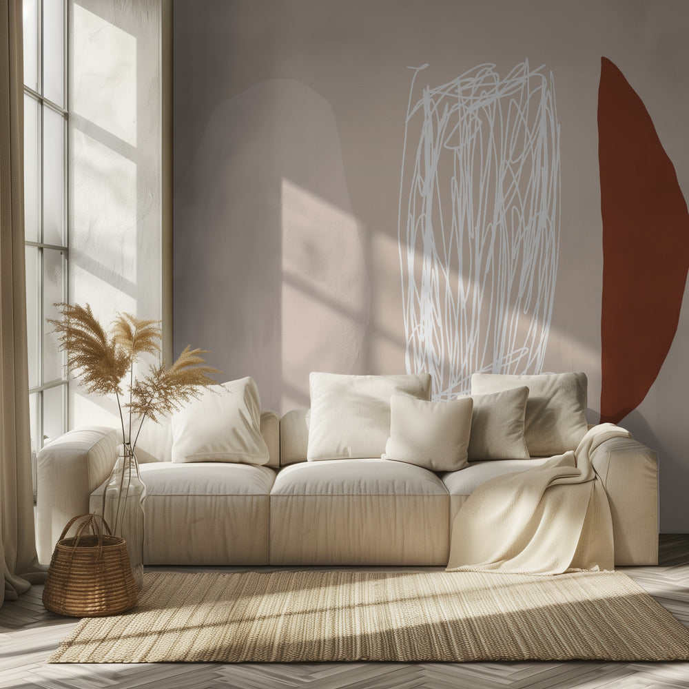 Organic Shapes in Neutral Tones | Wallpaper