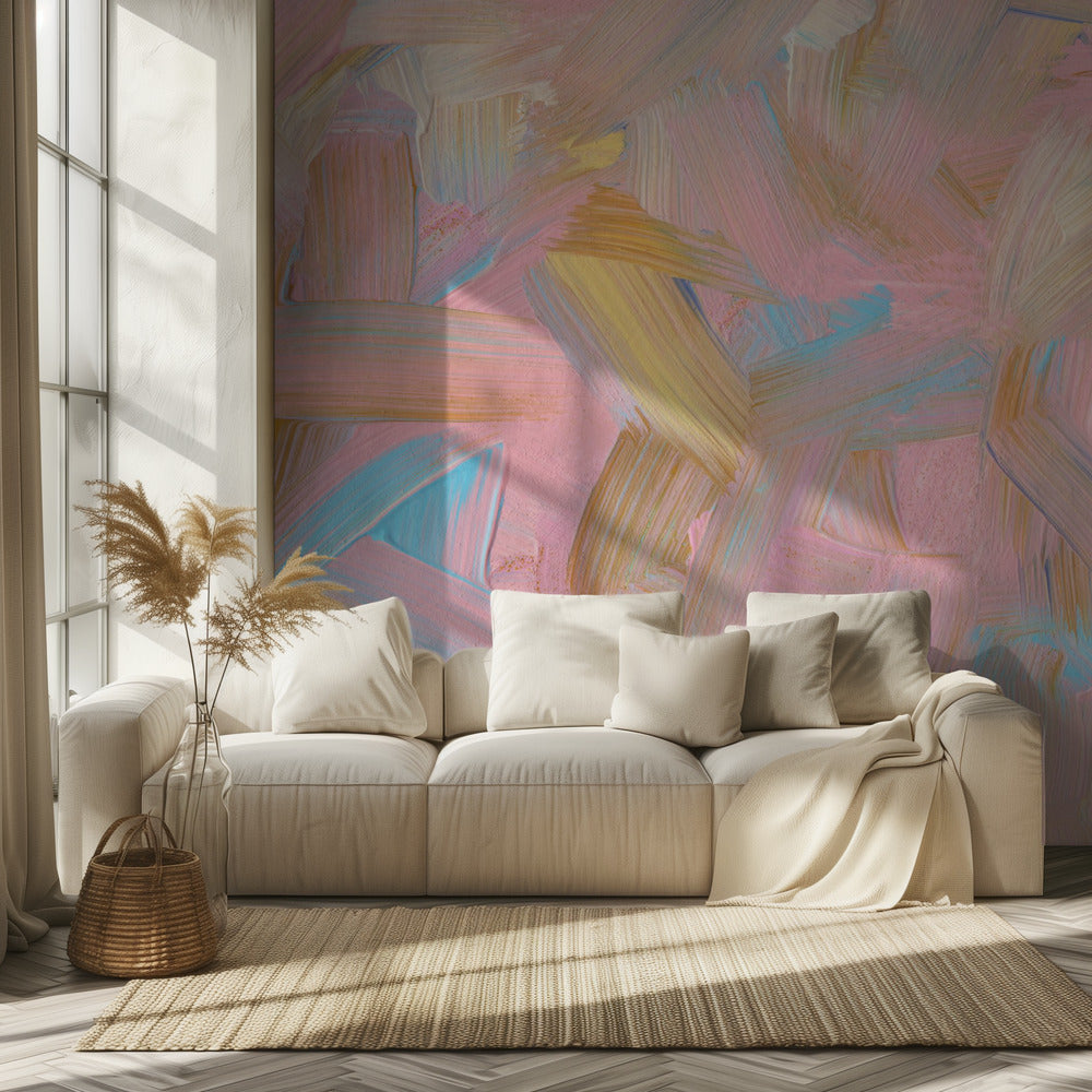 Vibrant Brushstrokes in Pastel Hues | Wallpaper