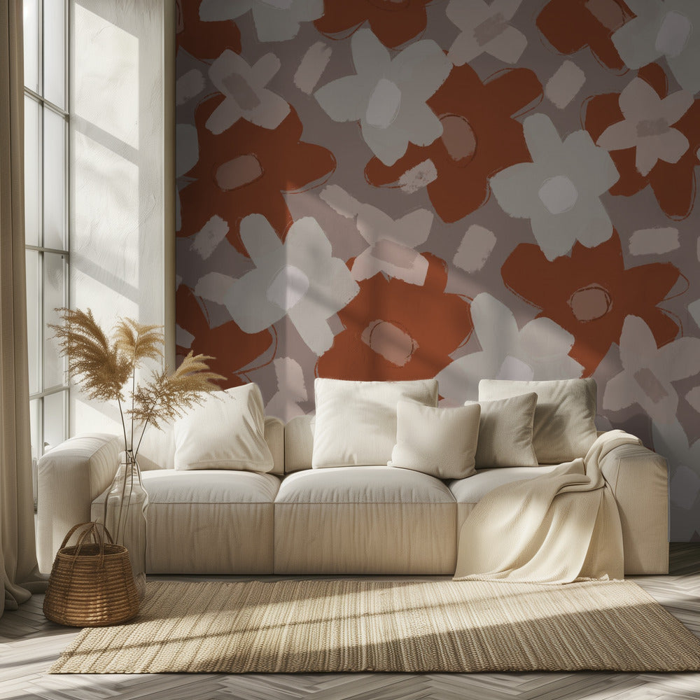 Rustic Blossom Field | Wallpaper