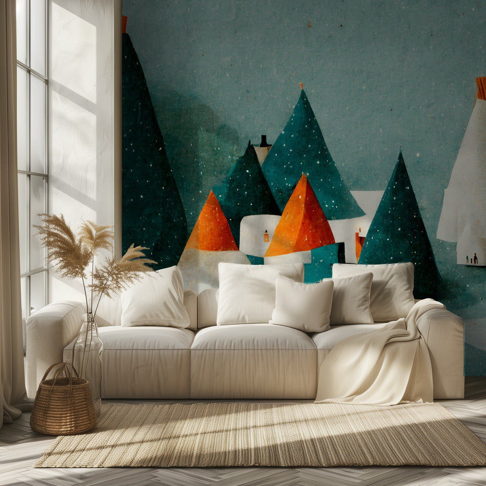 Cute Paper Village | Wallpaper