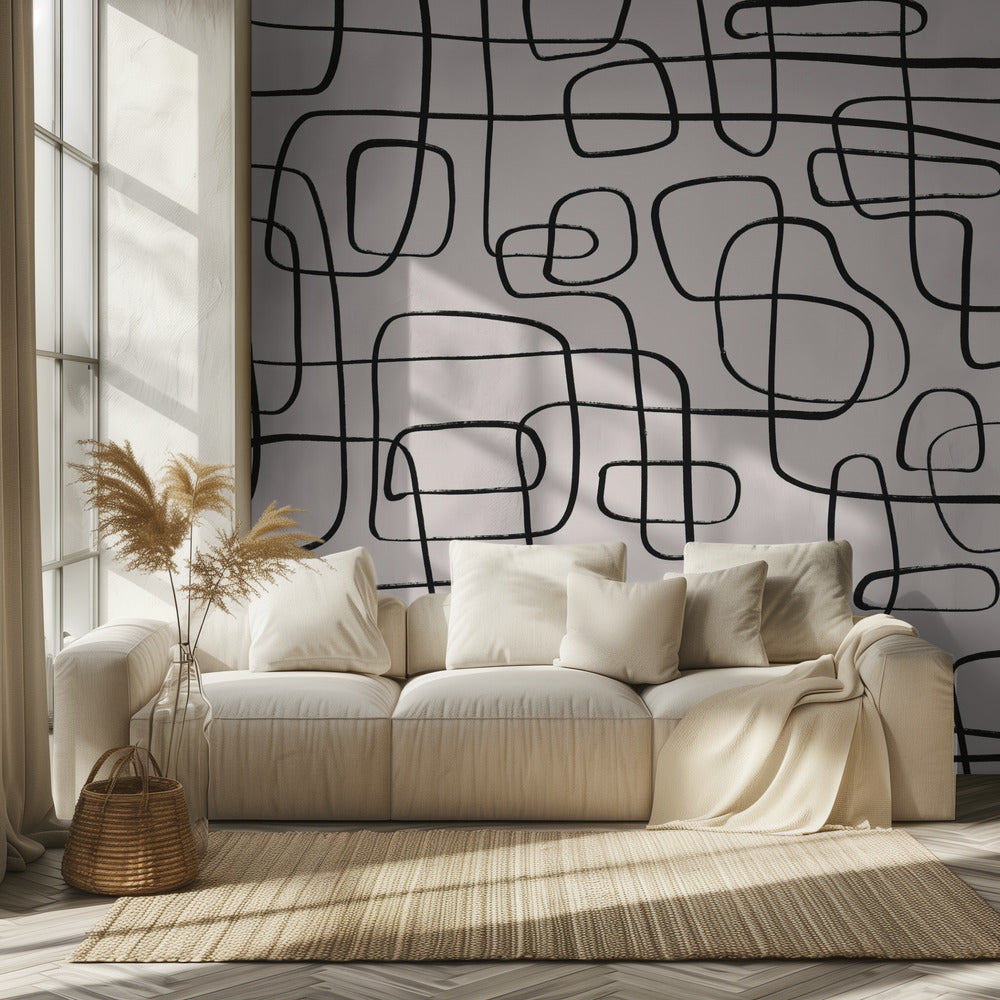 Curved Maze Lines | Wallpaper