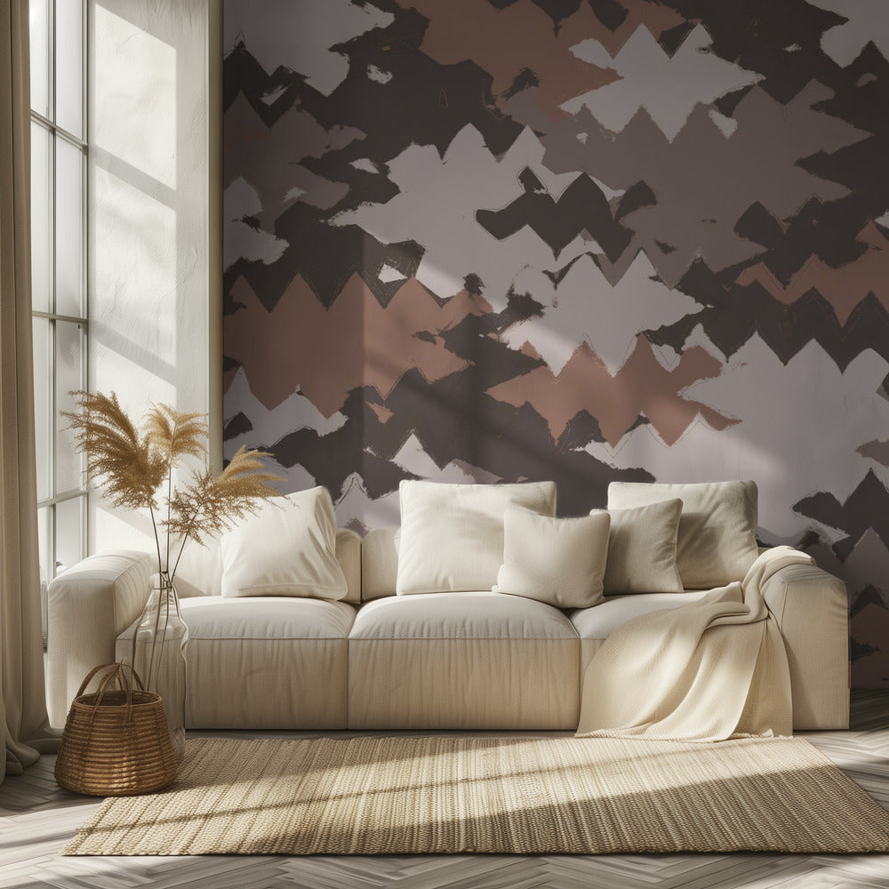 Zigzag Earth Tones | Wallpaper