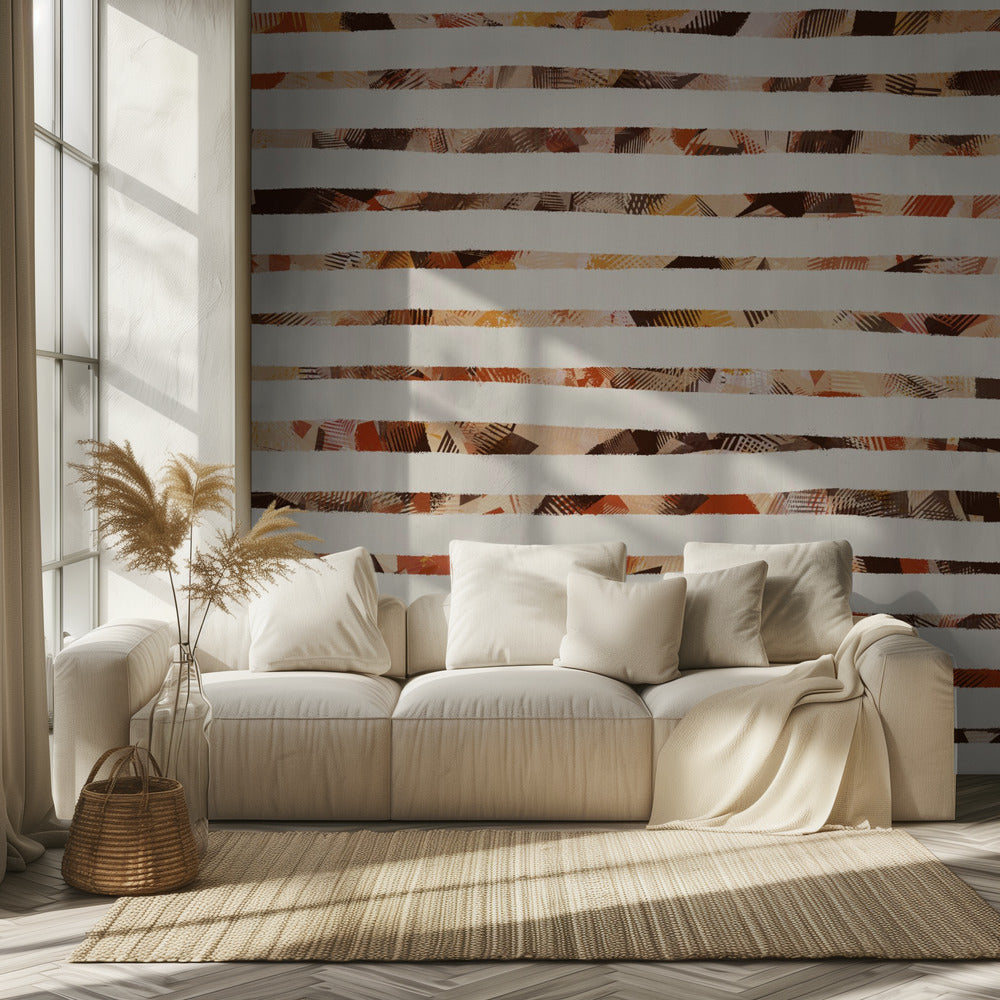Stripes of Earthy Warmth | Wallpaper