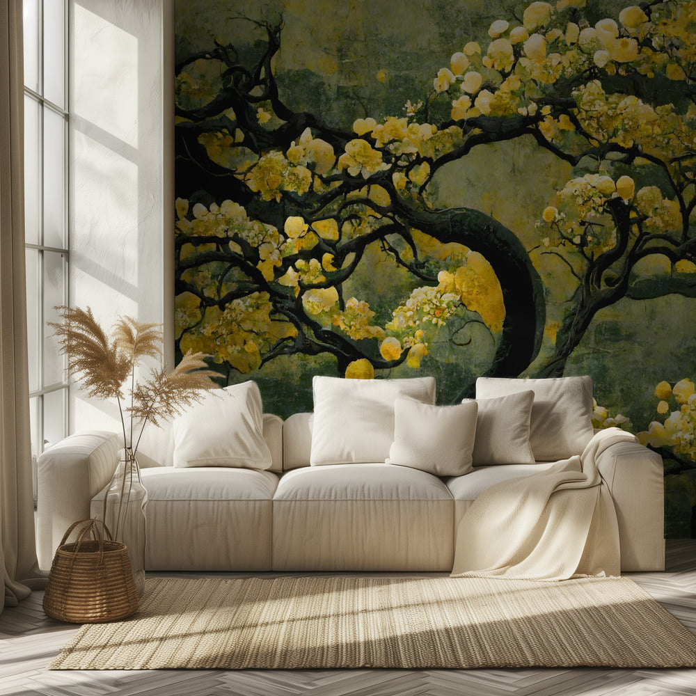 Golden Blossom Tree | Wallpaper